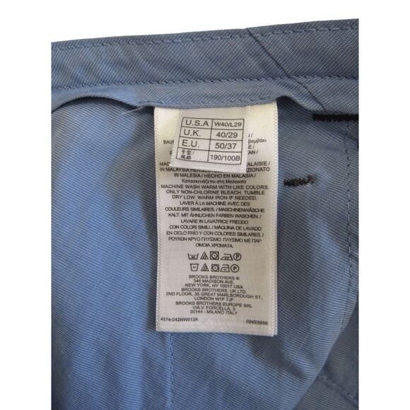 Brooks Brothers Hudson Advantage Chino Gray 40 x 29 Lightweight - Picture 6 of 6